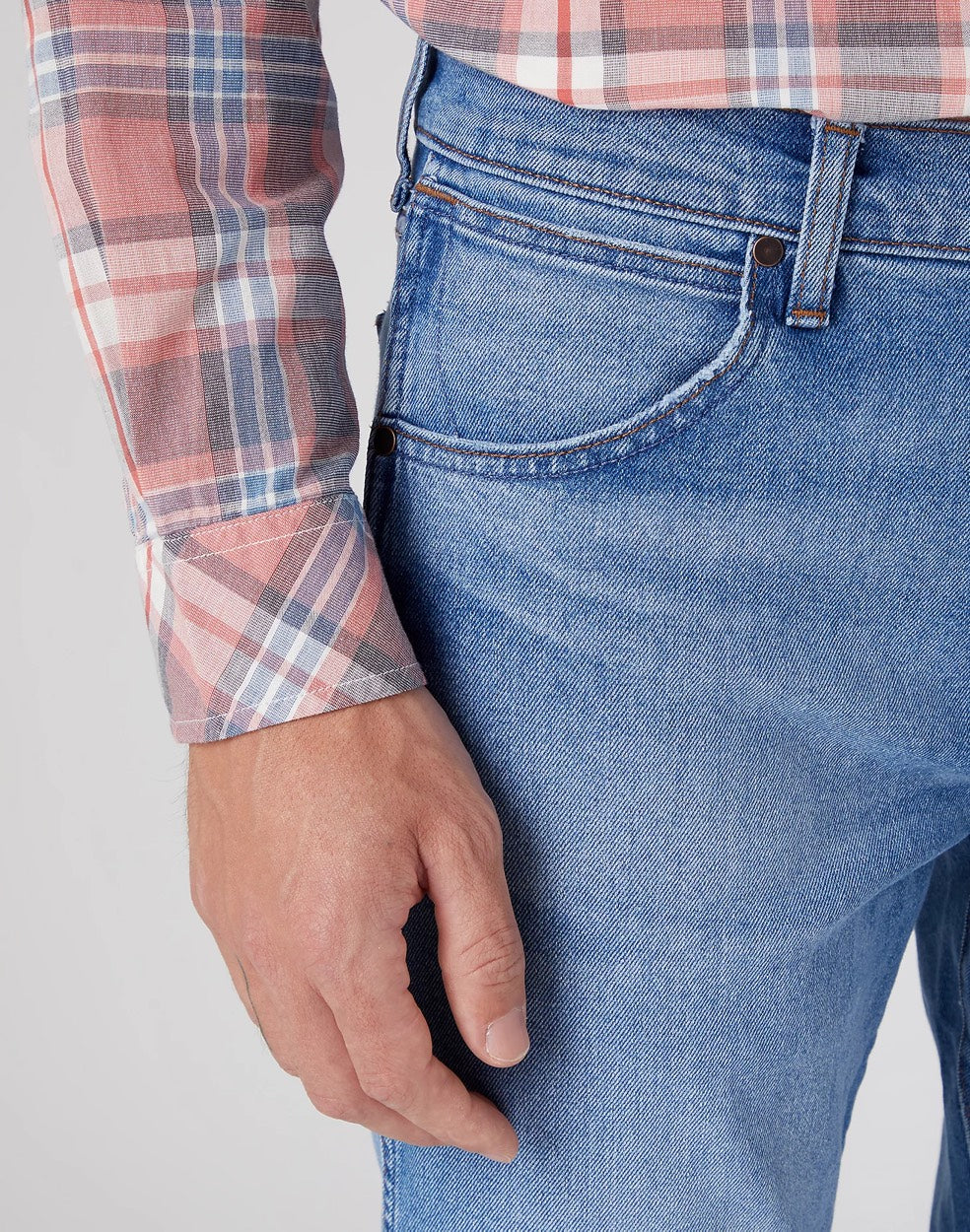 Wrangler heren jeans slim fit – W18 SYLZ70 Larston 812 - Blue Denim - L32