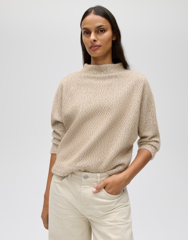 Opus Genuri 10638014600475 sweater dames licht bruin