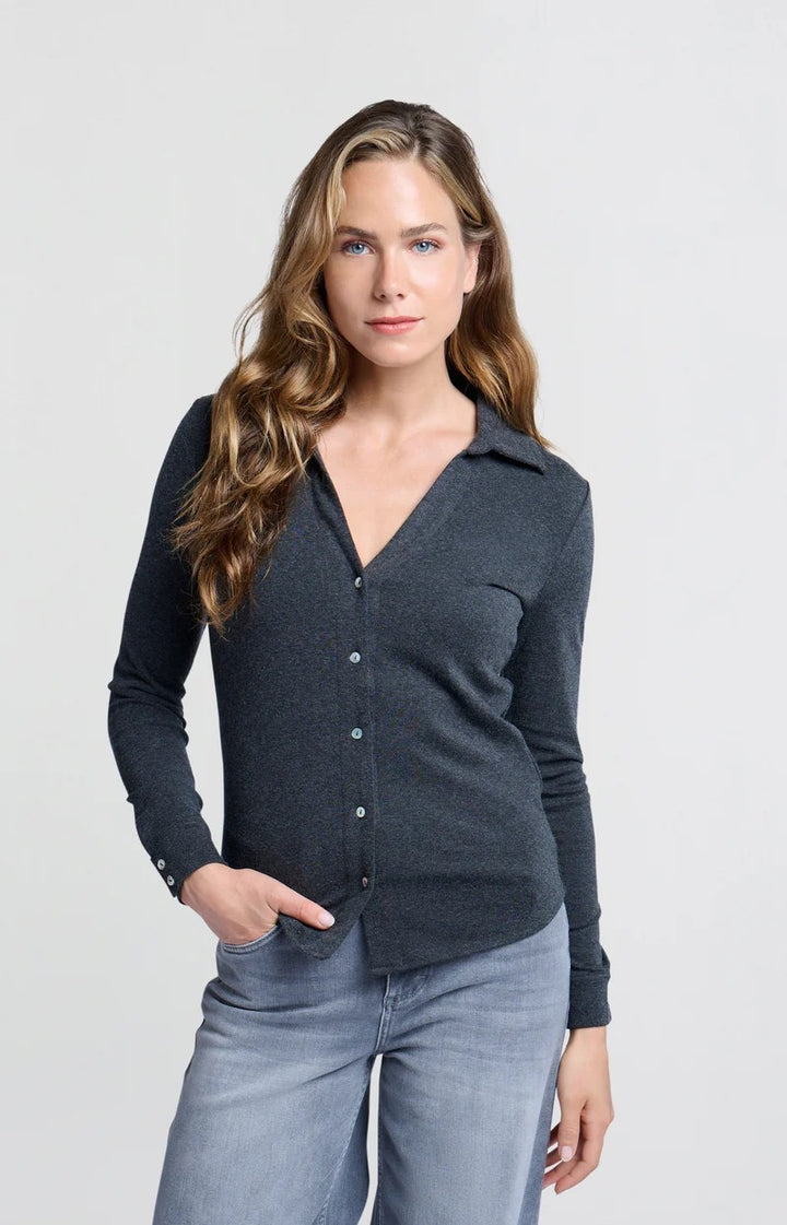 YAYA Women blouse l/m antraciet – dames