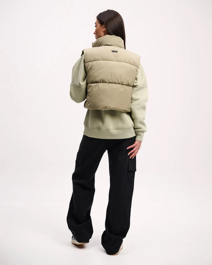 Malelions Women MD1-SS24-13 bodywarmer olijf