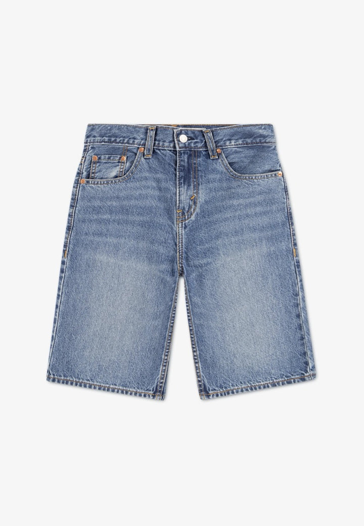Levi's K286 short denim jongens – blauw - Blue Denim