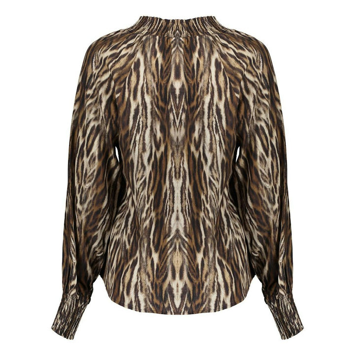 Geisha 53646-20 top l/m dames bruin dessin