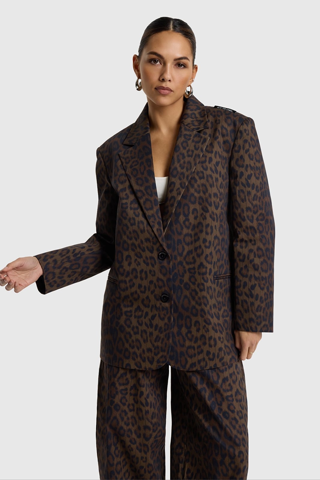 Alix the label 2609433870 blazer dames bruin dessin
