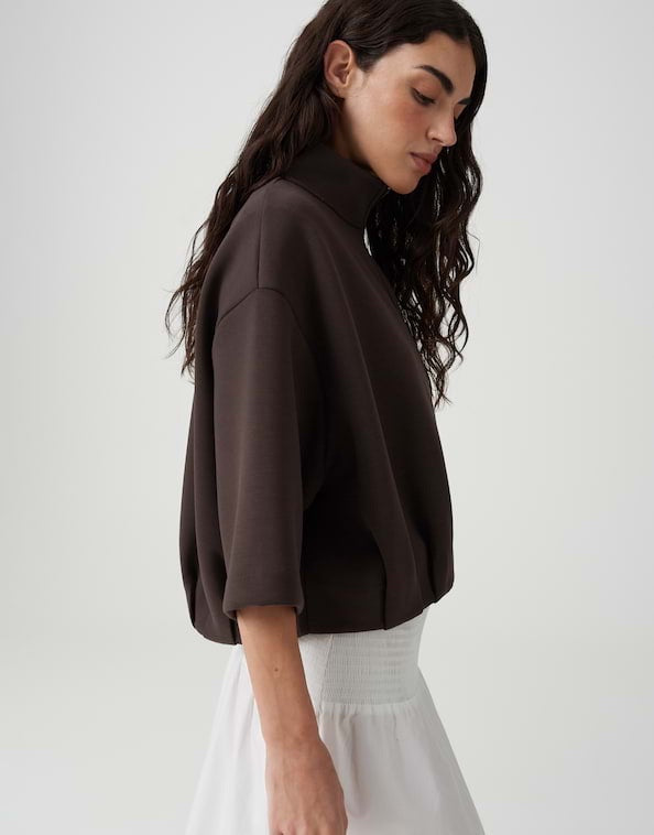 Opus Galtos vest sweat dames bruin