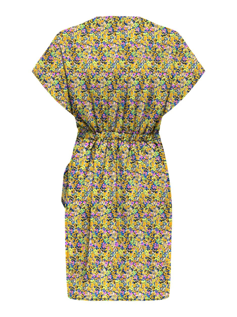 Only 15317836 Nova jurk kort dames – geel dessin