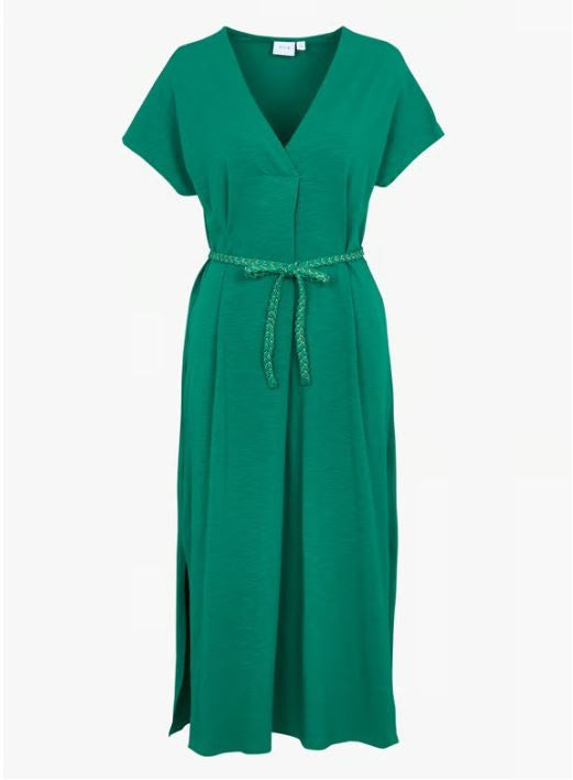 Vila 14105472 verano midi jurk groen – dames