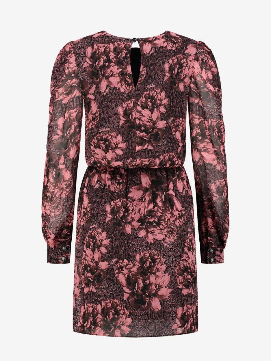 Nikkie N 5-573 2401 jurk kort dames – roze dessin