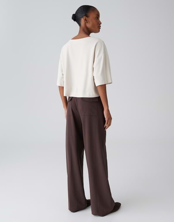 Opus Syros t-shirt k/m dames beige