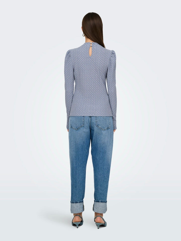 Only Genny top blauw dessin – dames