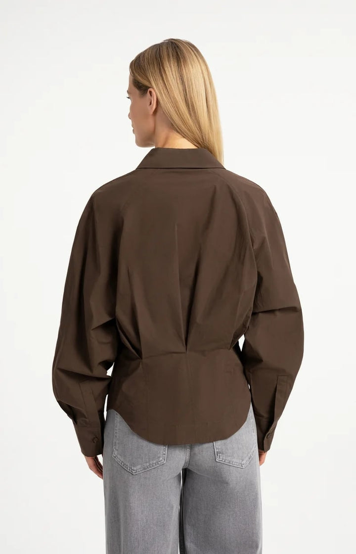 YAYA Women 01-201245-609 blouse l/m bruin