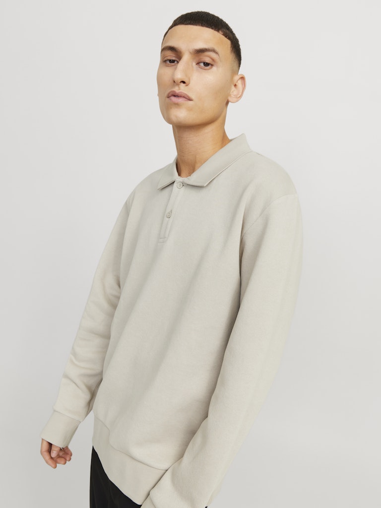 Jack & Jones polo l/m heren beige – 12278586 Bradley