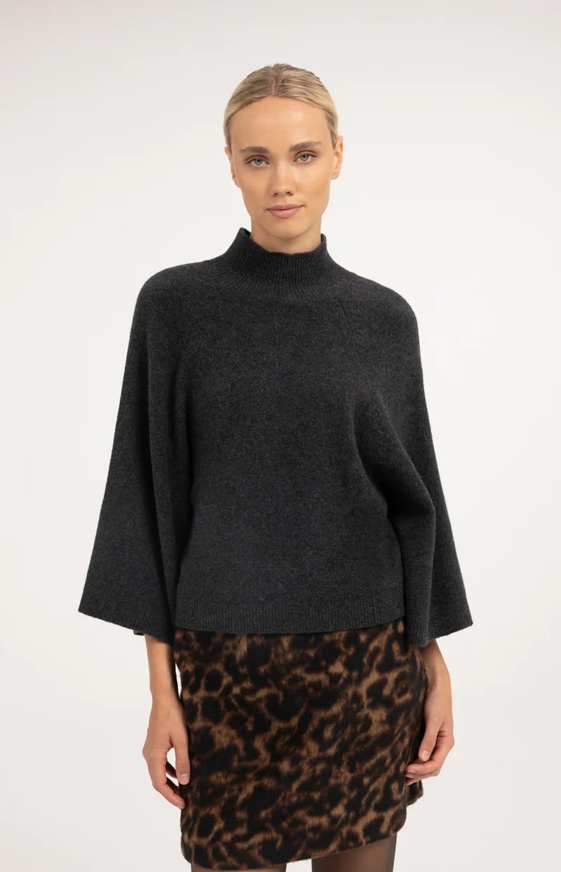 YAYA Women 01-000655-610 trui dames antraciet