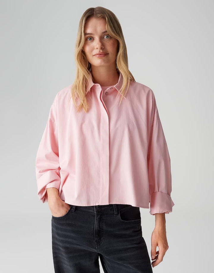 Opus Fundra blouse l/m dames koraal rood
