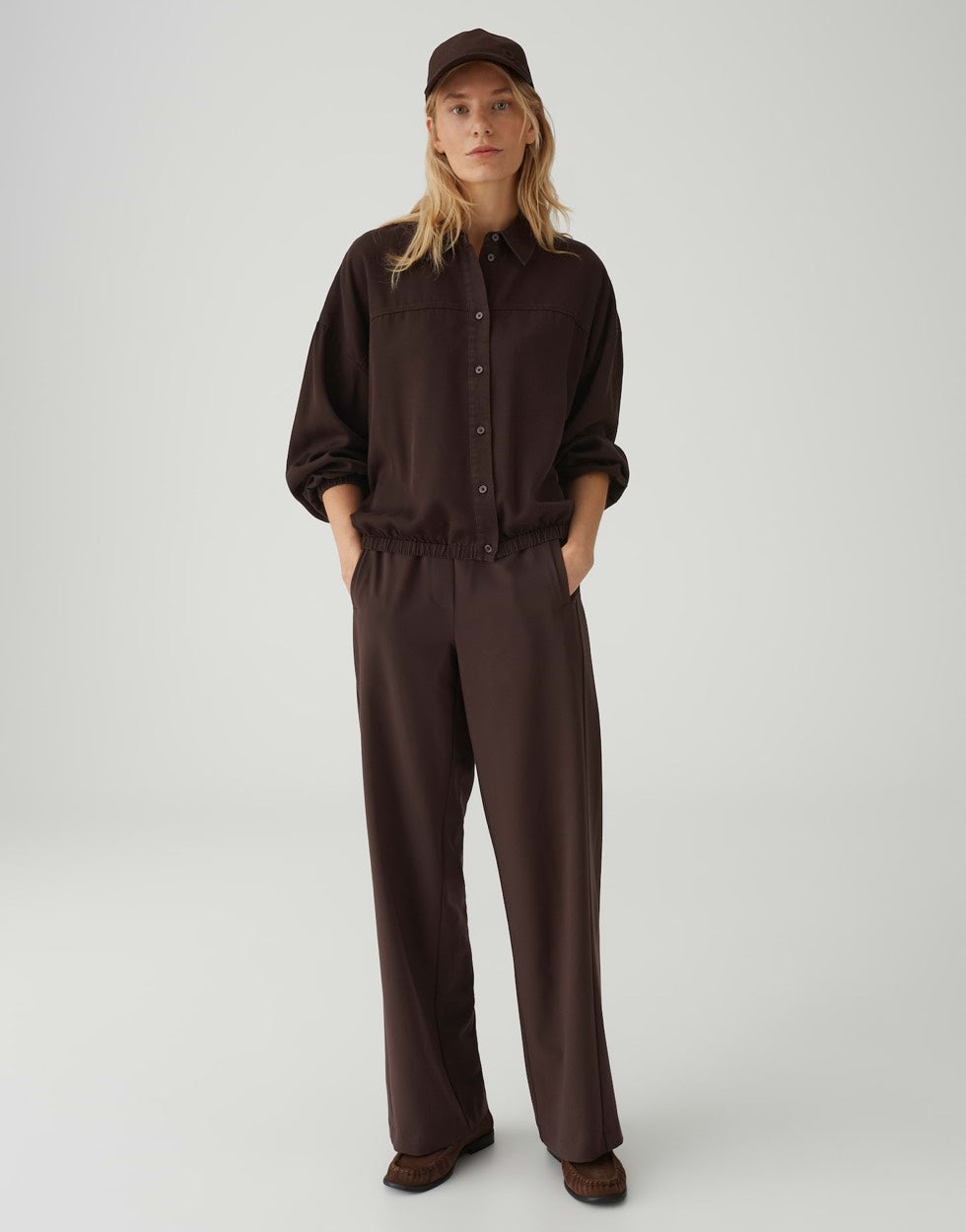 Opus blouse l/m dames bruin – Fynamo 1051659114106