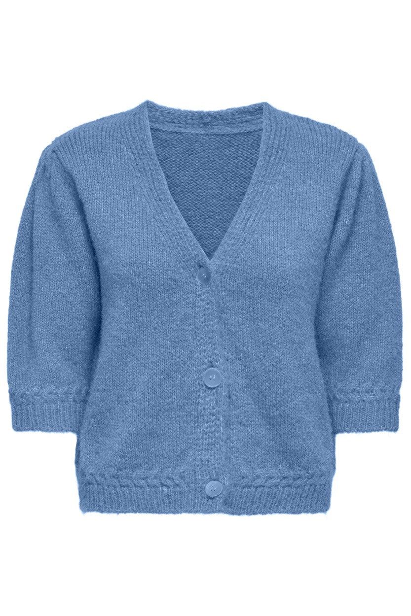 Only Starla vest gebreid dames lichtblauw