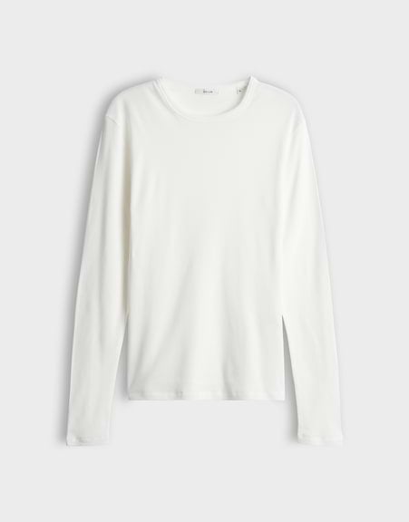 Opus Sherrie 1062489343100 t-shirt l/m dames off-white