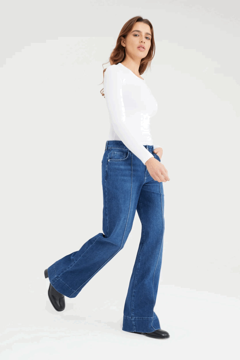 COJ Layla jeans loose fit dames – blue denim - L32