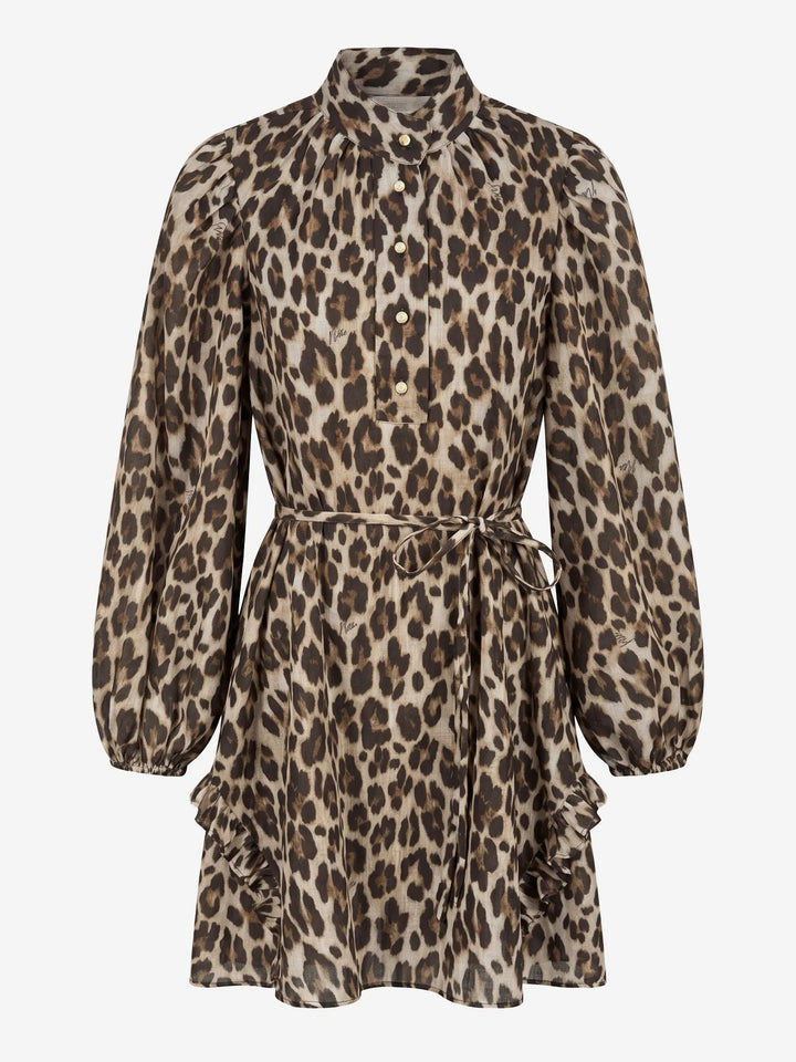 Nikkie N 5-218 2604 jurk kort dames – bruin dessin