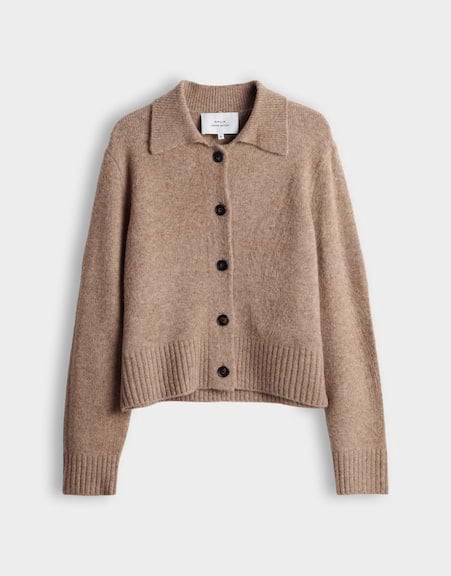 Opus Dofur 1062361451346 vest gebreid dames licht bruin