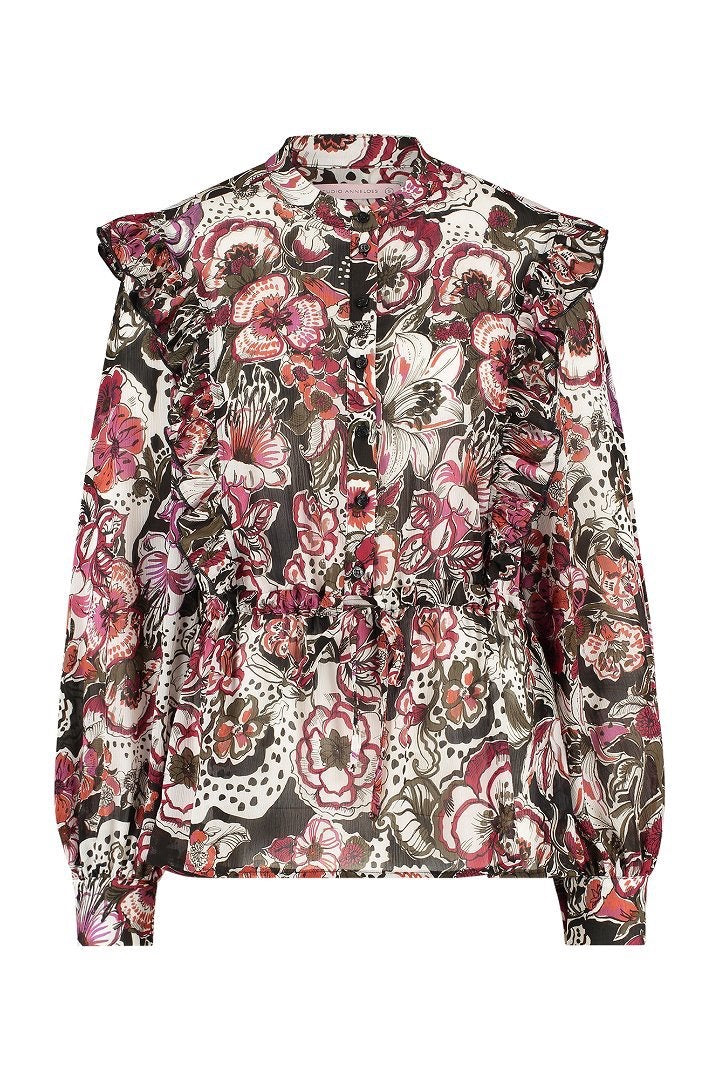 Studio Anneloes Dieke blouse l/m ecru dessin – dames