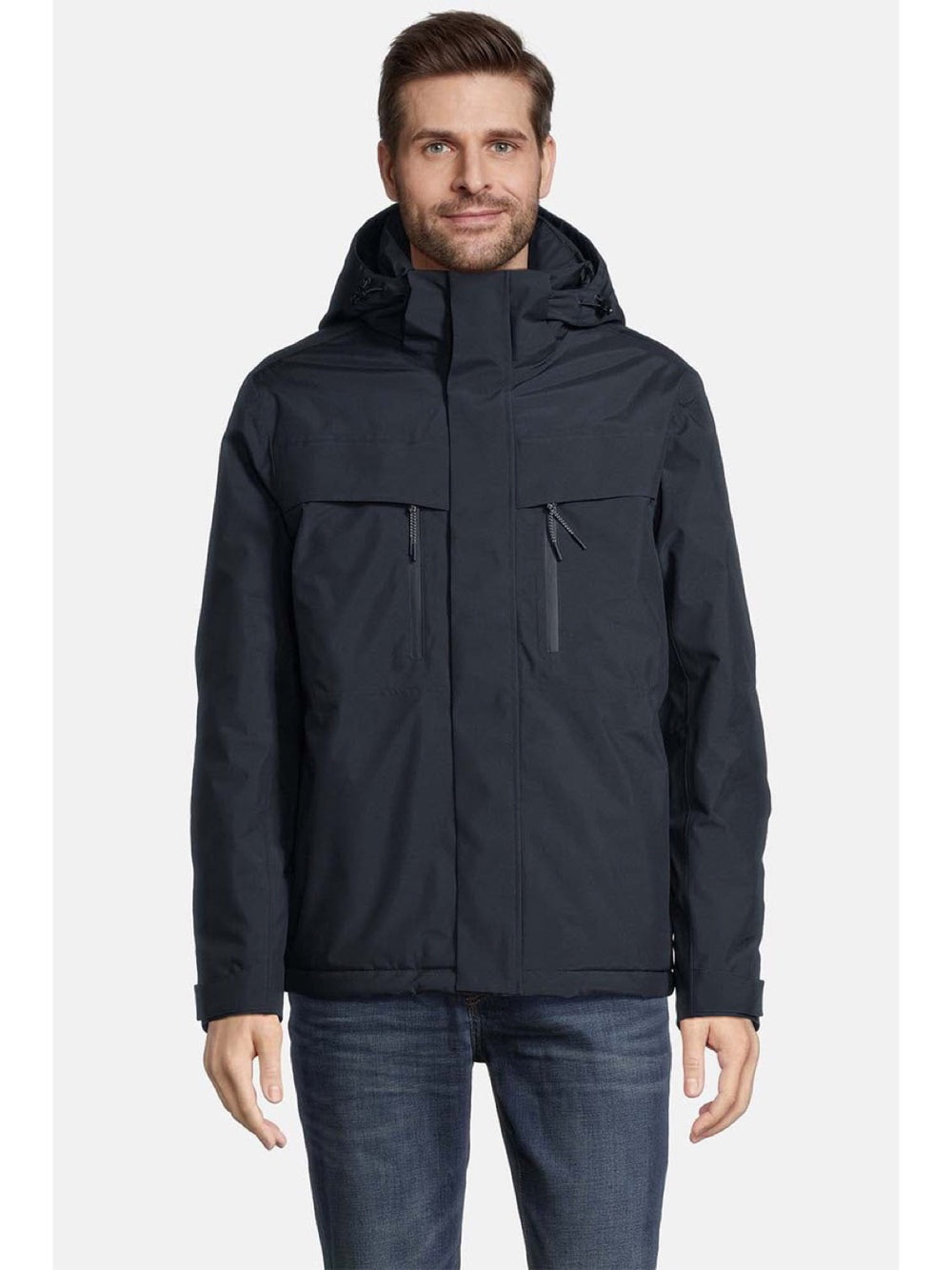 Covered winterjas M60184 Franklin navy – heren