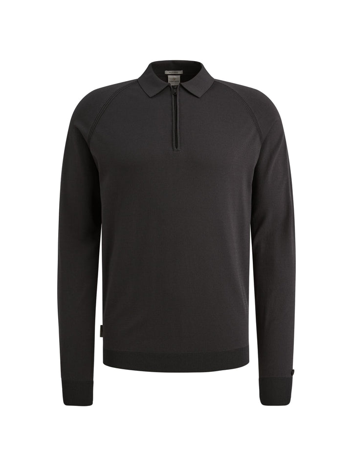 Long Sleeve Polo Regular Fit Visco - Antraciet