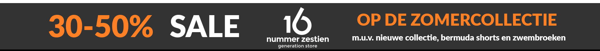 30-50% SALE op de zomercollectie bij Nummer Zestien