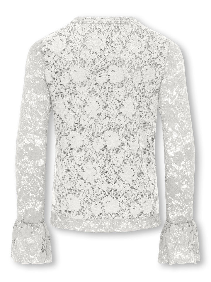 Kogtoos L/s Lace Top Jrs - Off-white