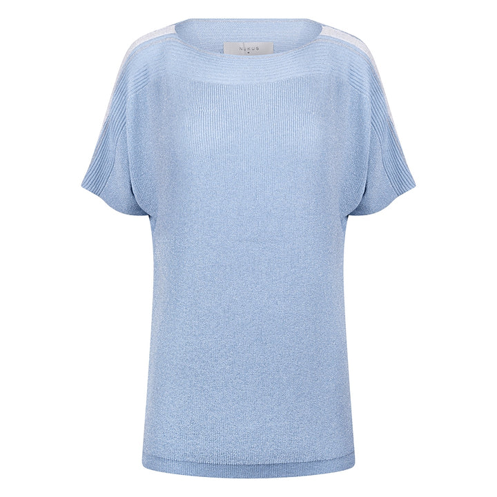 Merla Top Lurex - Lichtblauw