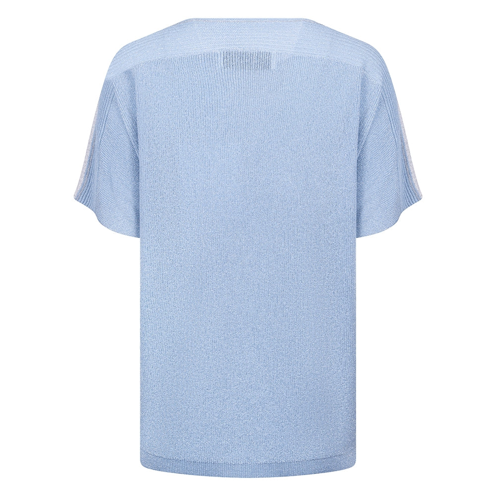 Merla Top Lurex - Lichtblauw