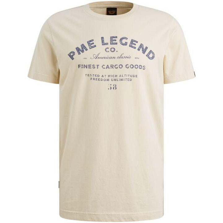 Short Sleeve R-neck Play Single Je - Ecru