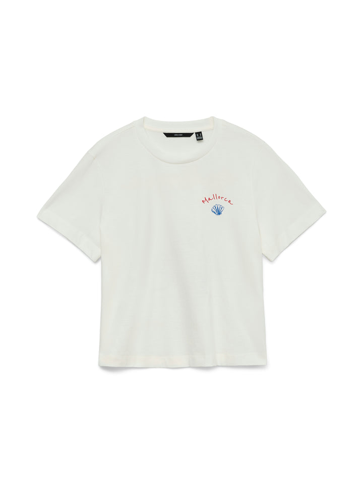 Vmgina Mette Ss Top Box Jrs - Off-white