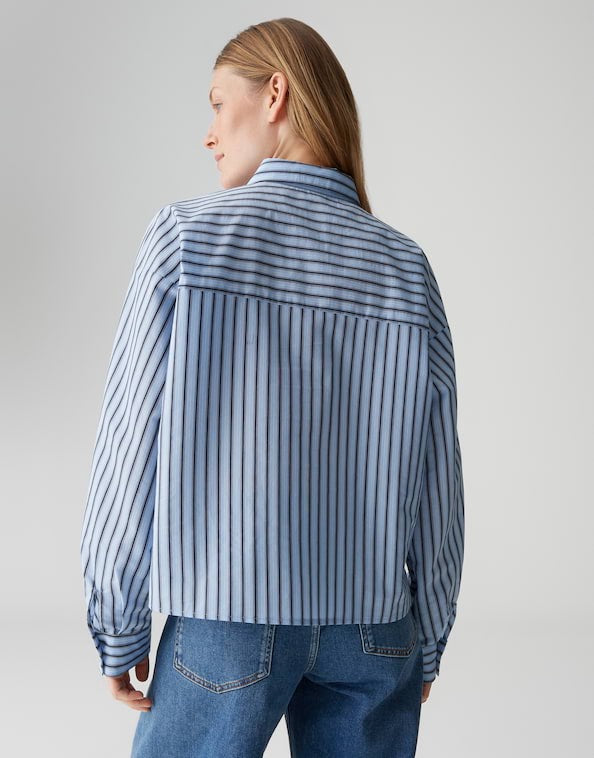 Opus blouse l/m dames blauw dessin – Foho 10492213694393