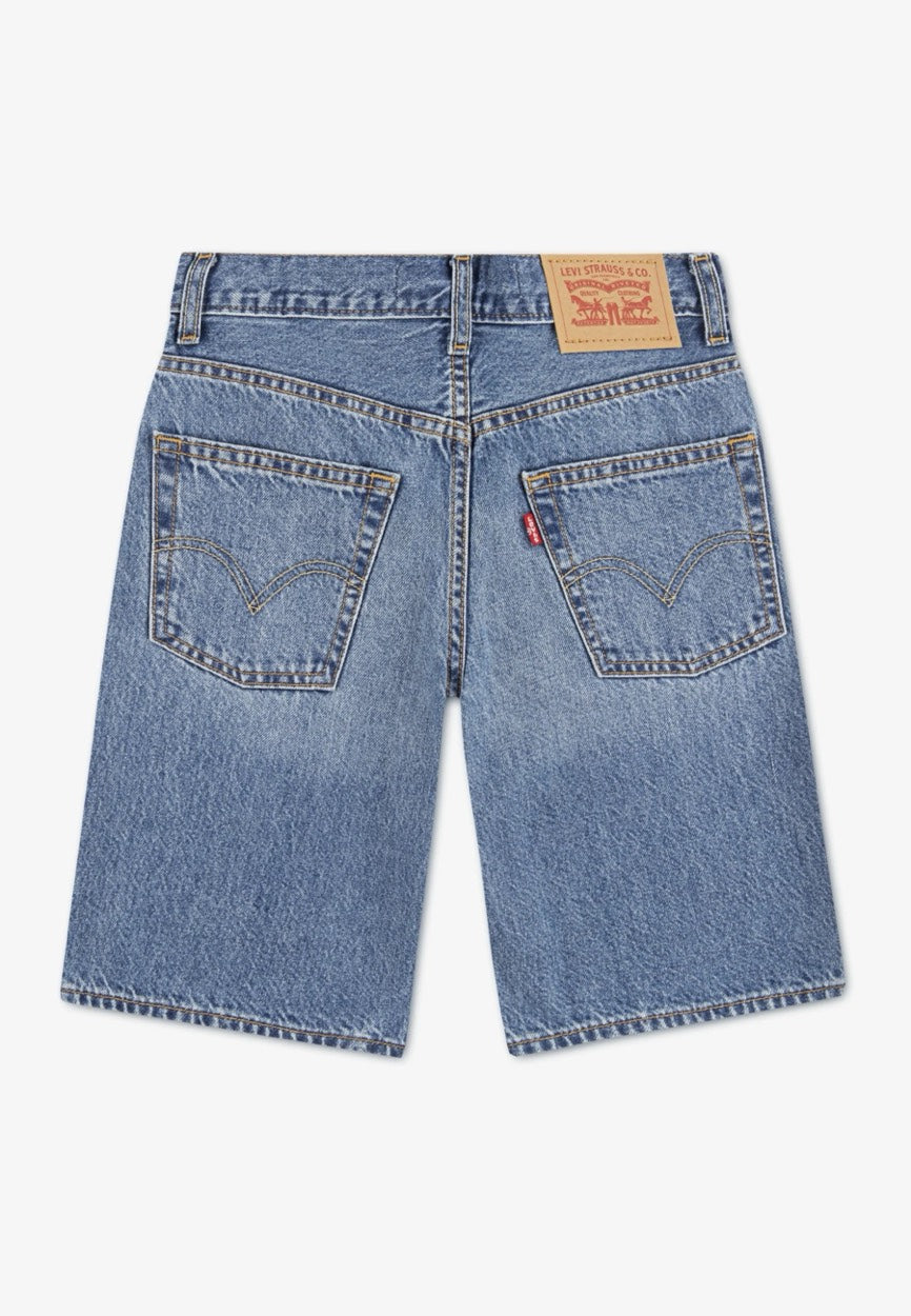 Levi's K286 short denim jongens – blauw - Blue Denim