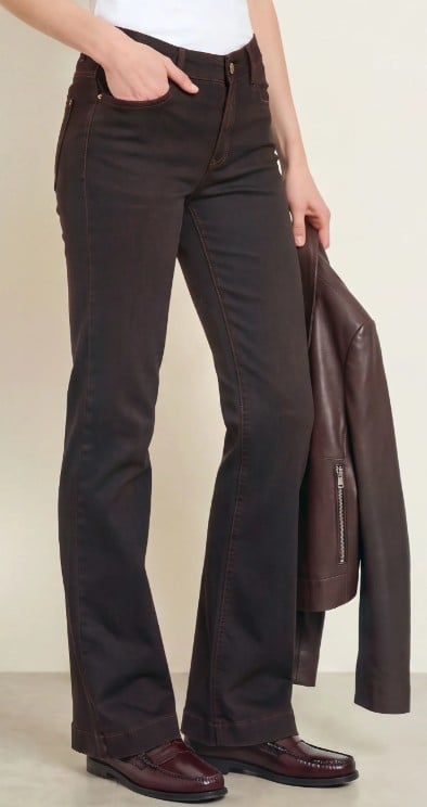 MAC women 5439-90 Dream wide jeans loose fit bruin - L32