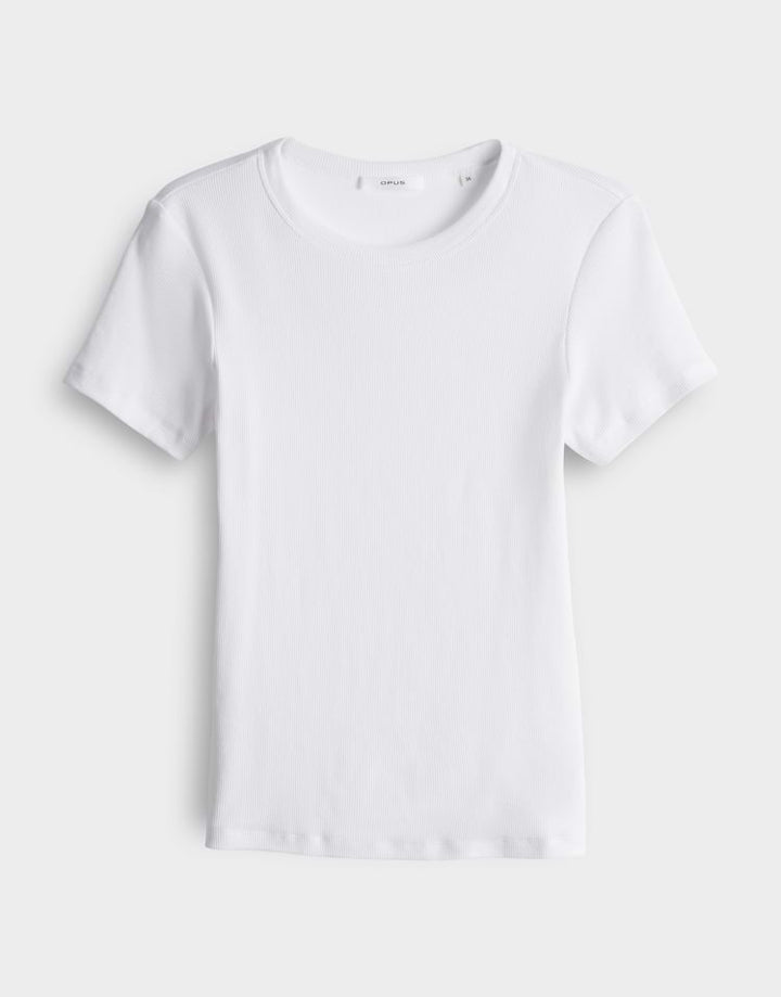 Opus Samun t-shirt dames wit – casual stijl