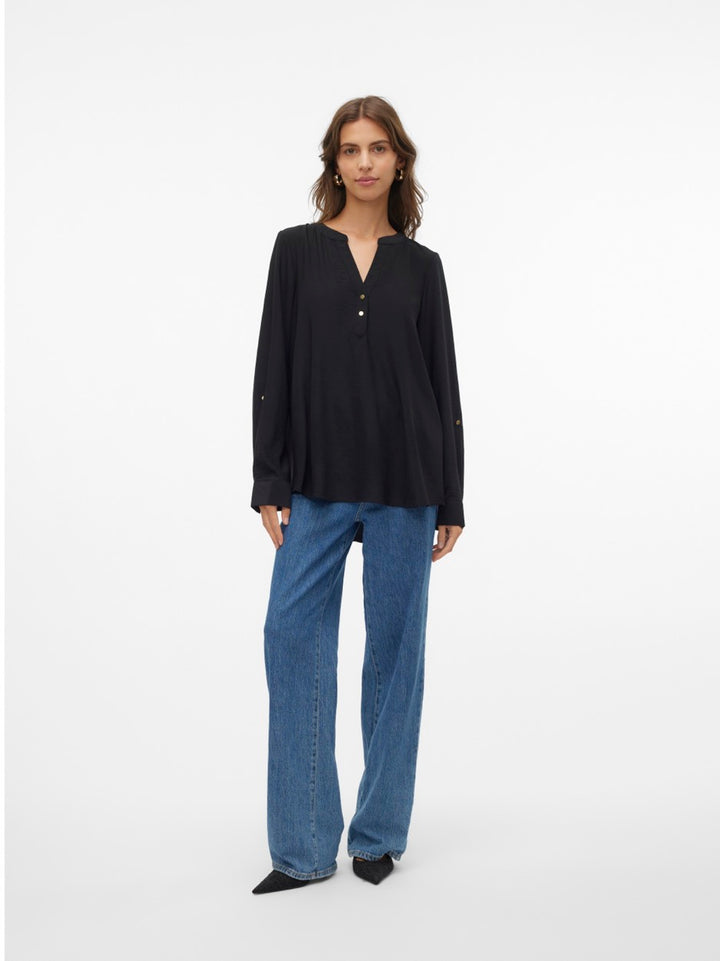 VERO MODA 10314638 Ani top l/m dames zwart