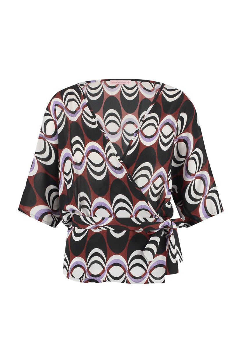 Studio Anneloes 08903 Sille top l/m dames – bruin dessin