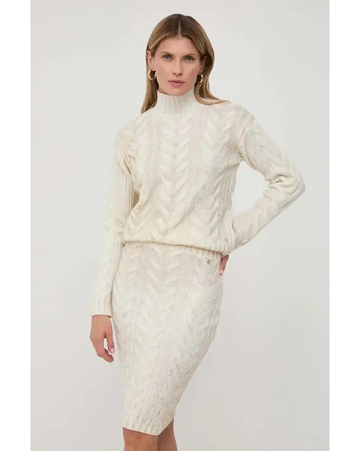 Guess dames midi rok off-white – dames