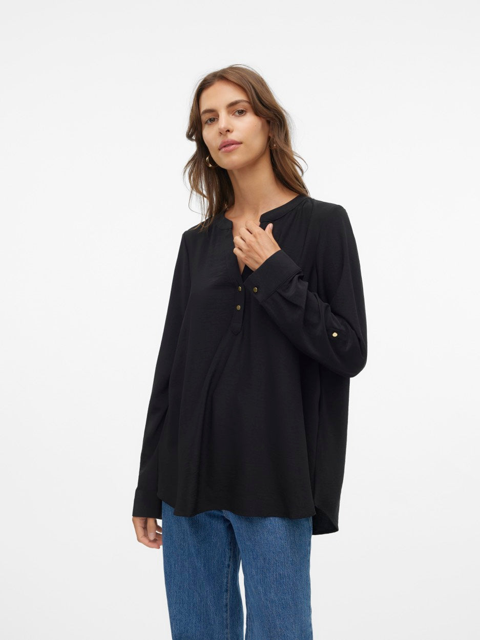 VERO MODA 10314638 Ani top l/m dames zwart