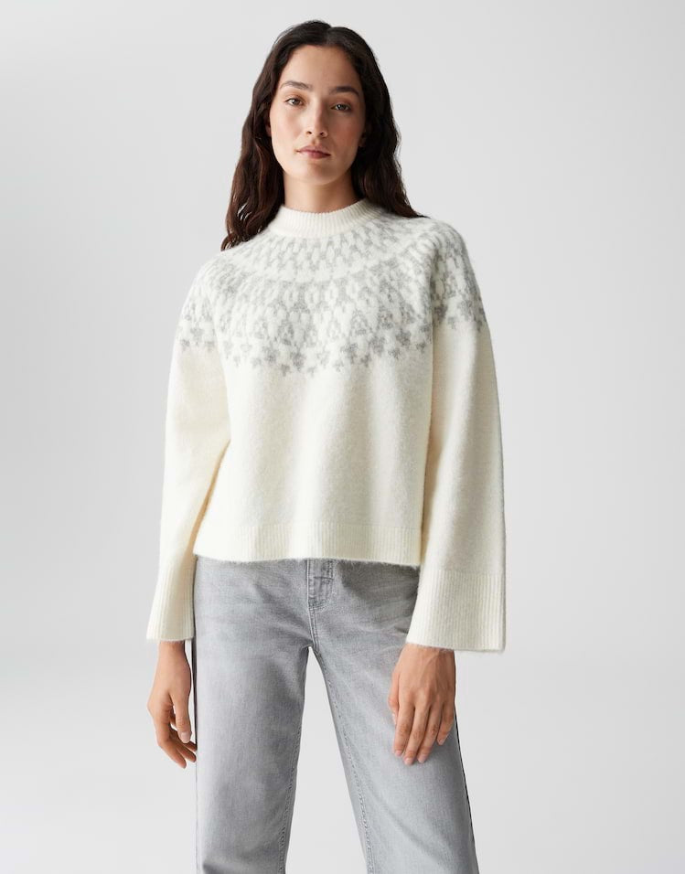 Opus Porway trui dames off-white