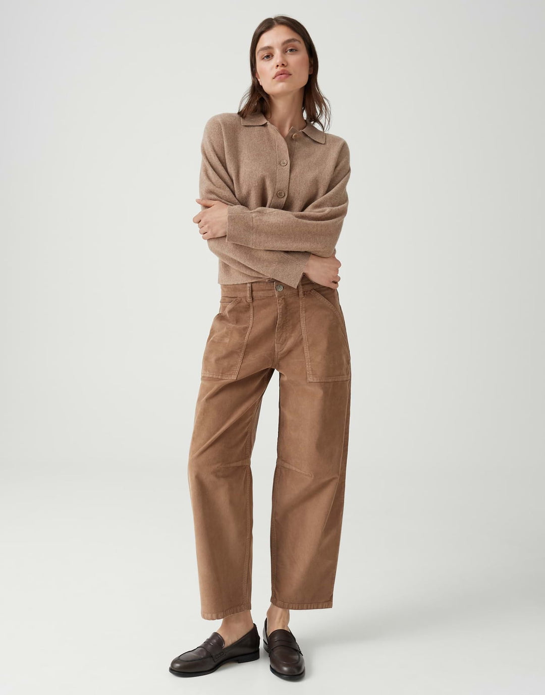 Opus Lissie Boldie 1060719389248 lange broek cognac - L28