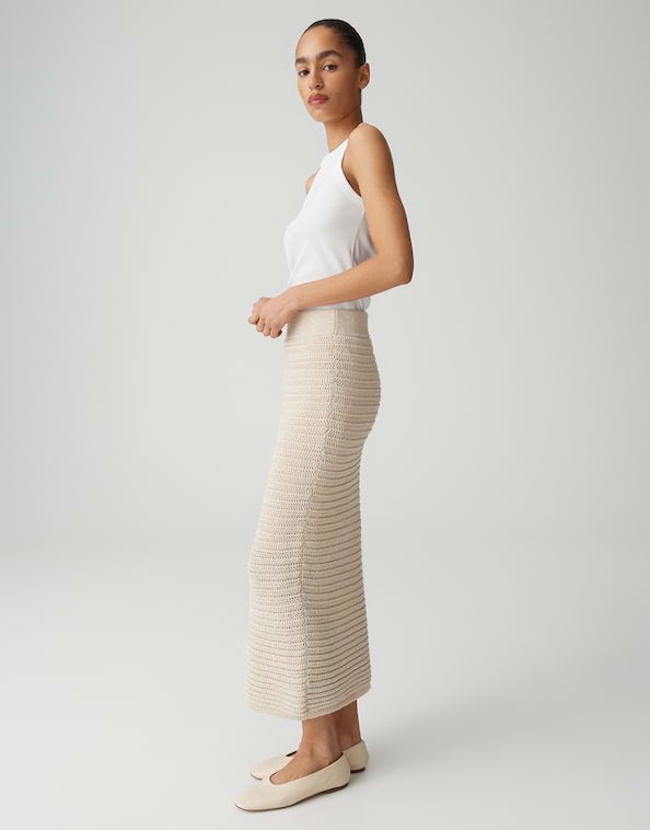 Opus Renisa breath rok kort dames – zand