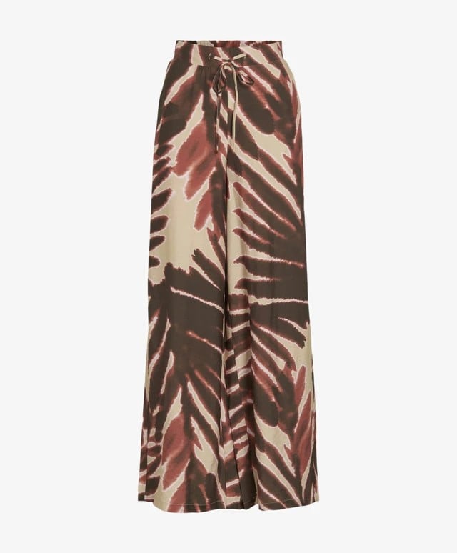 Vila 14105473 lange broek dames bruin dessin