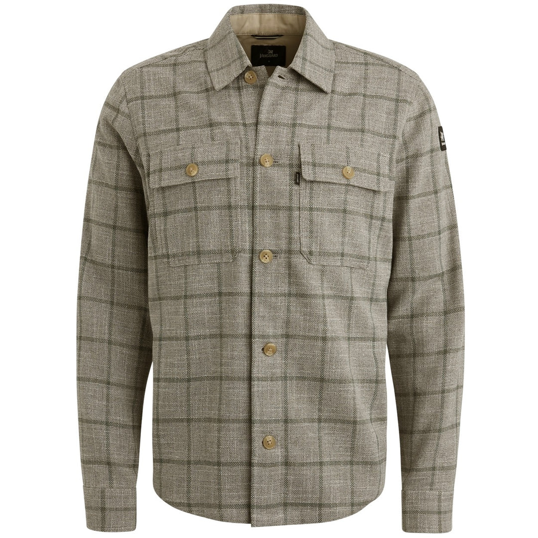 Vanguard overhemd l/m bruin dessin – heren