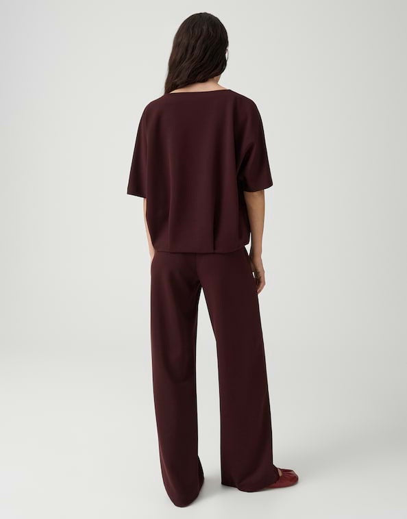 Opus Melane chill bordeaux – lange broek dames