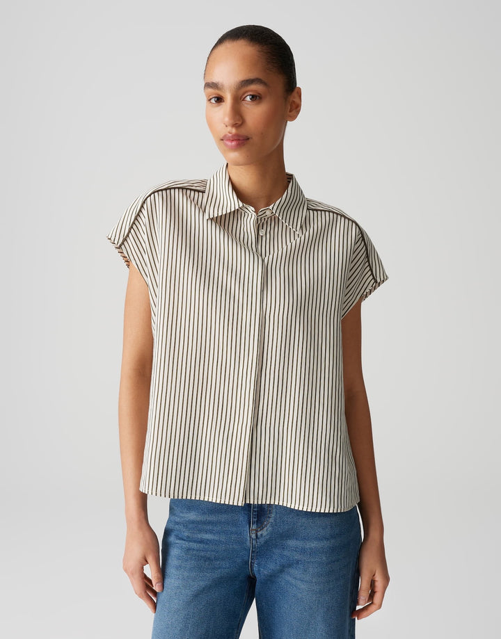 Opus blouse l/m dames ecru dessin – Famella 10441113340366