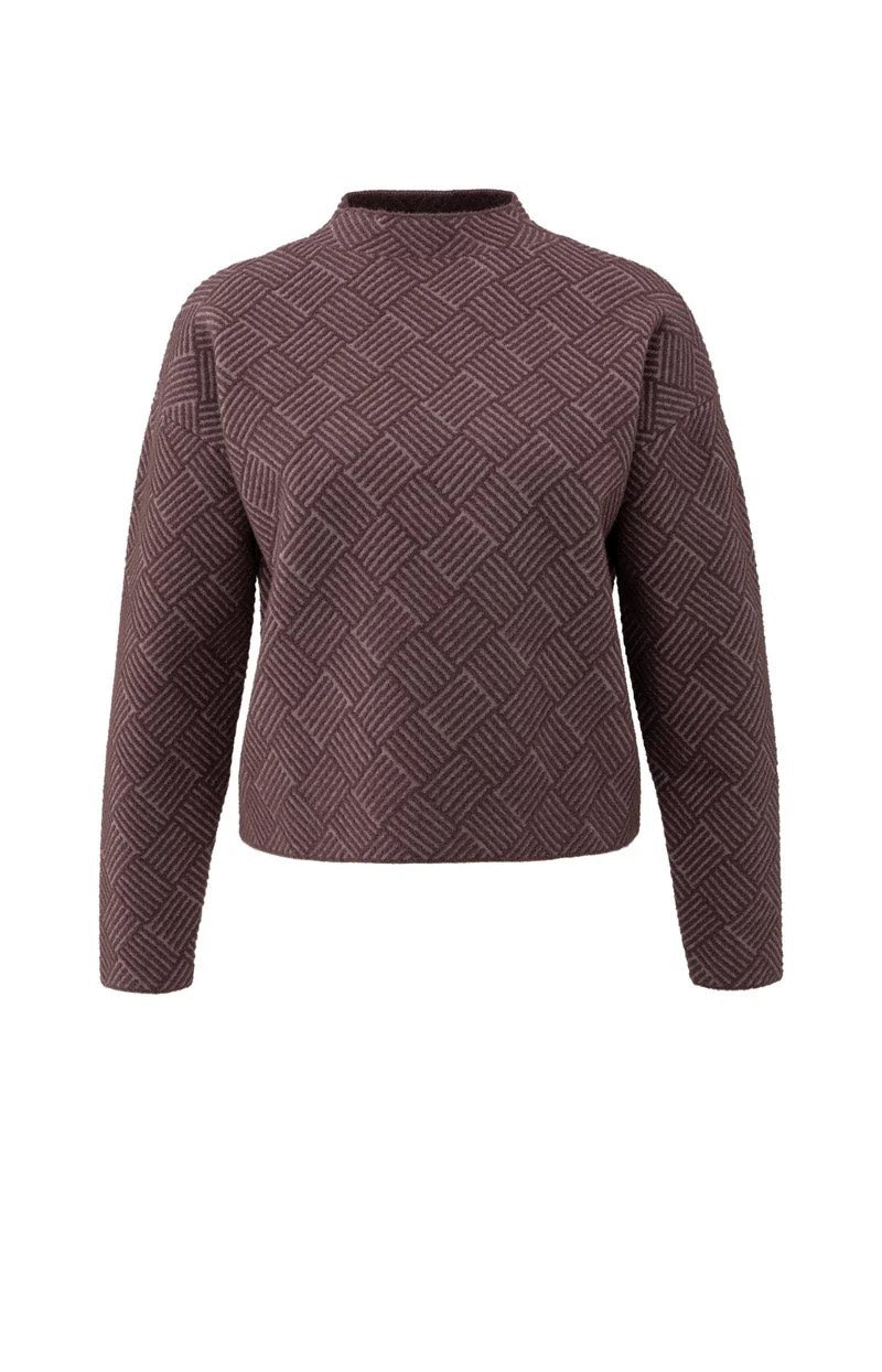 YAYA Women aubergine sweater dames