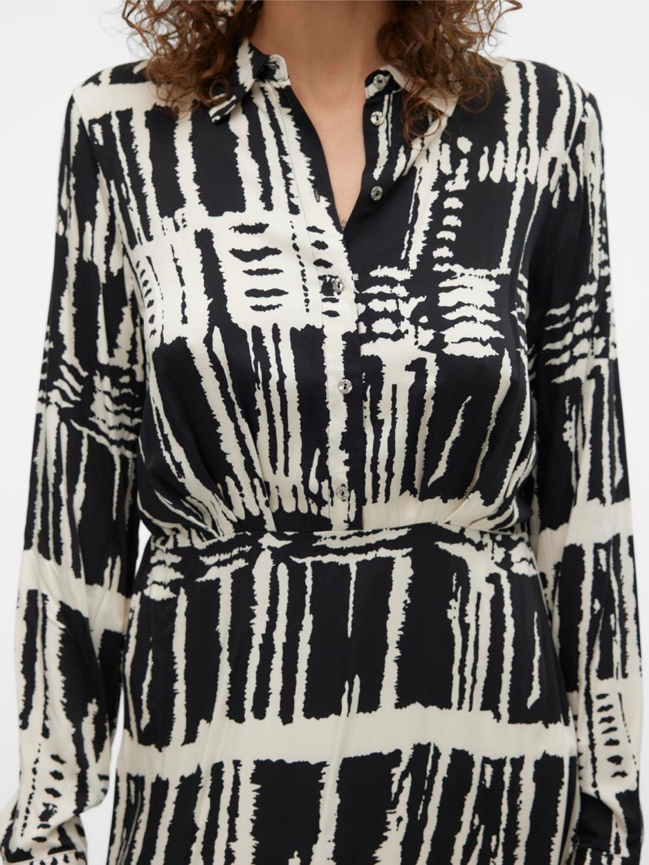 VERO MODA 10314848 Cindy jurk kort dames zwart dessin