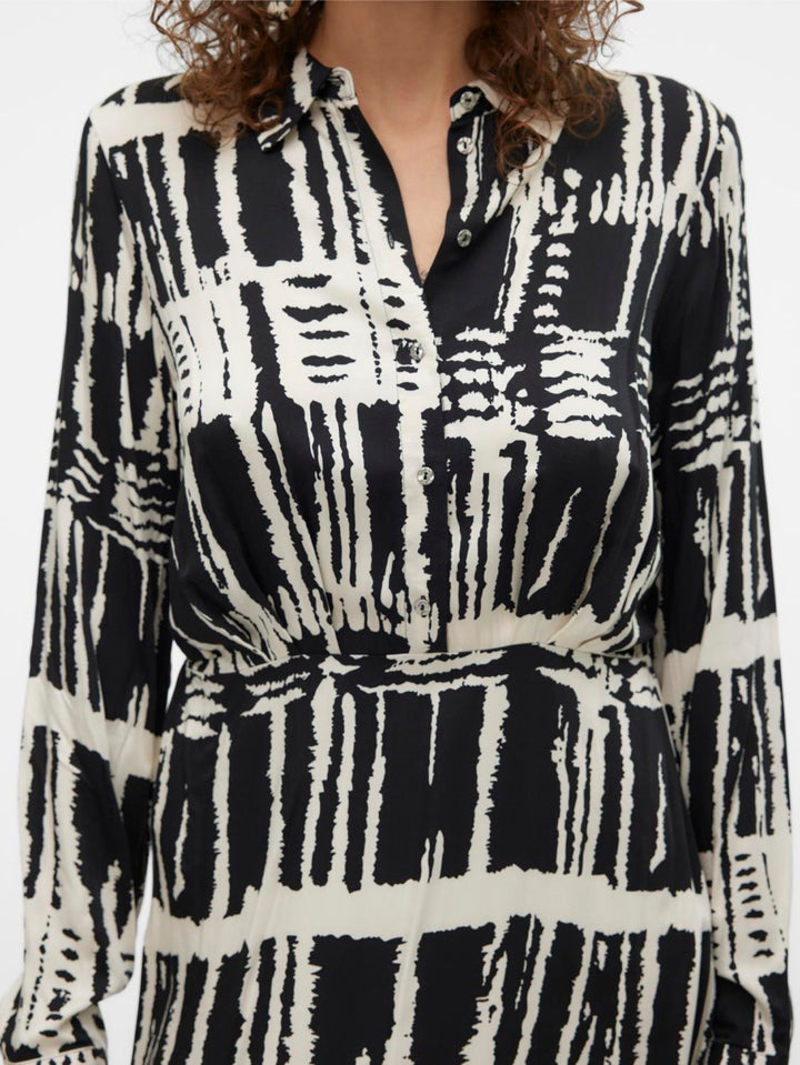 VERO MODA 10314848 Cindy jurk kort dames zwart dessin